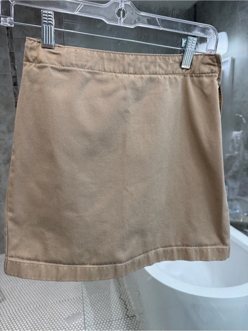 Lands End Classic Tan A-Line Skirt - kids 12 slim